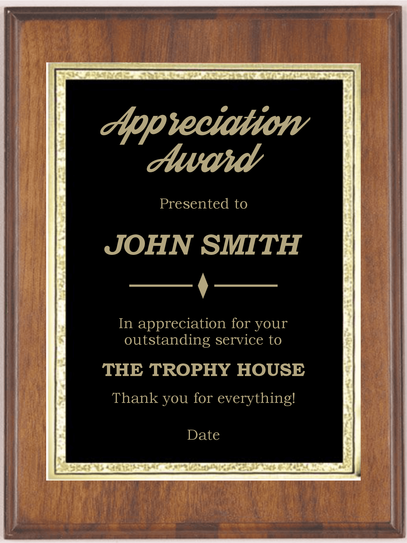 6x8 Plaque With Plate