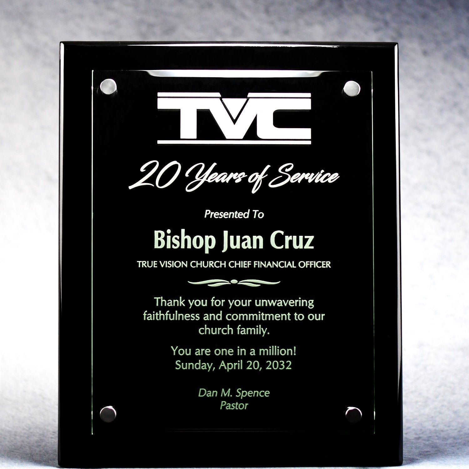 Cantebury Plaque With Stand-Out Ebony