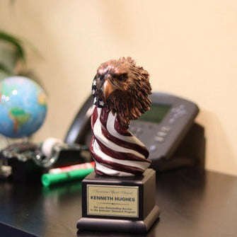 Eagle Head With The American Flag