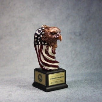 Eagle Head With The American Flag