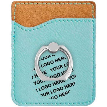 Leatherette Phone Wallet With Ring