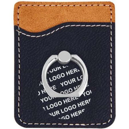 Leatherette Phone Wallet With Ring