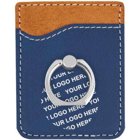 Leatherette Phone Wallet With Ring