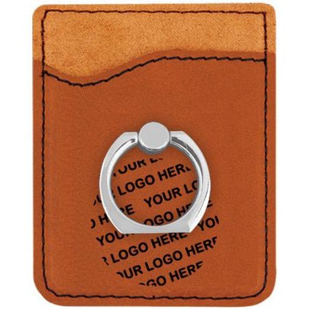 Leatherette Phone Wallet With Ring