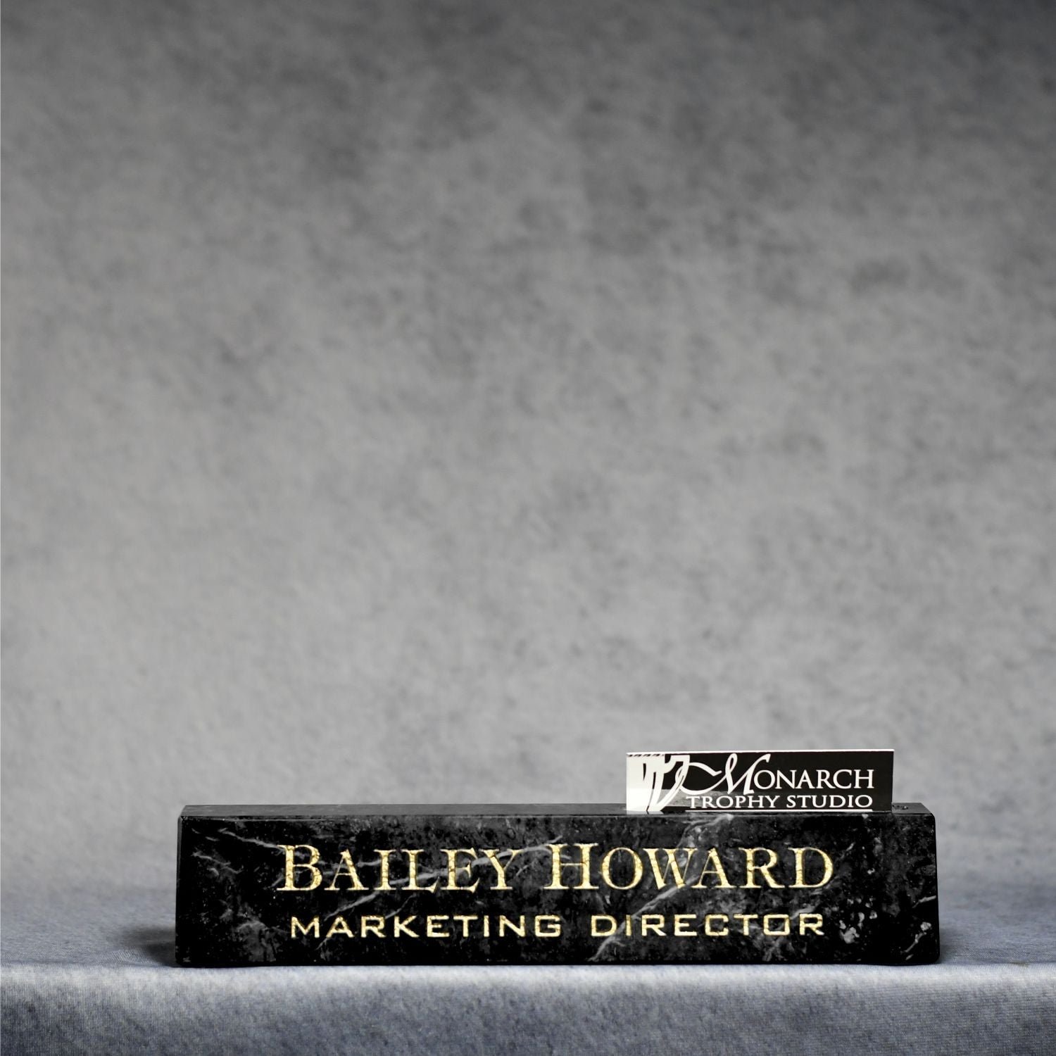 Marble Desk Wedge With Business Card Holder