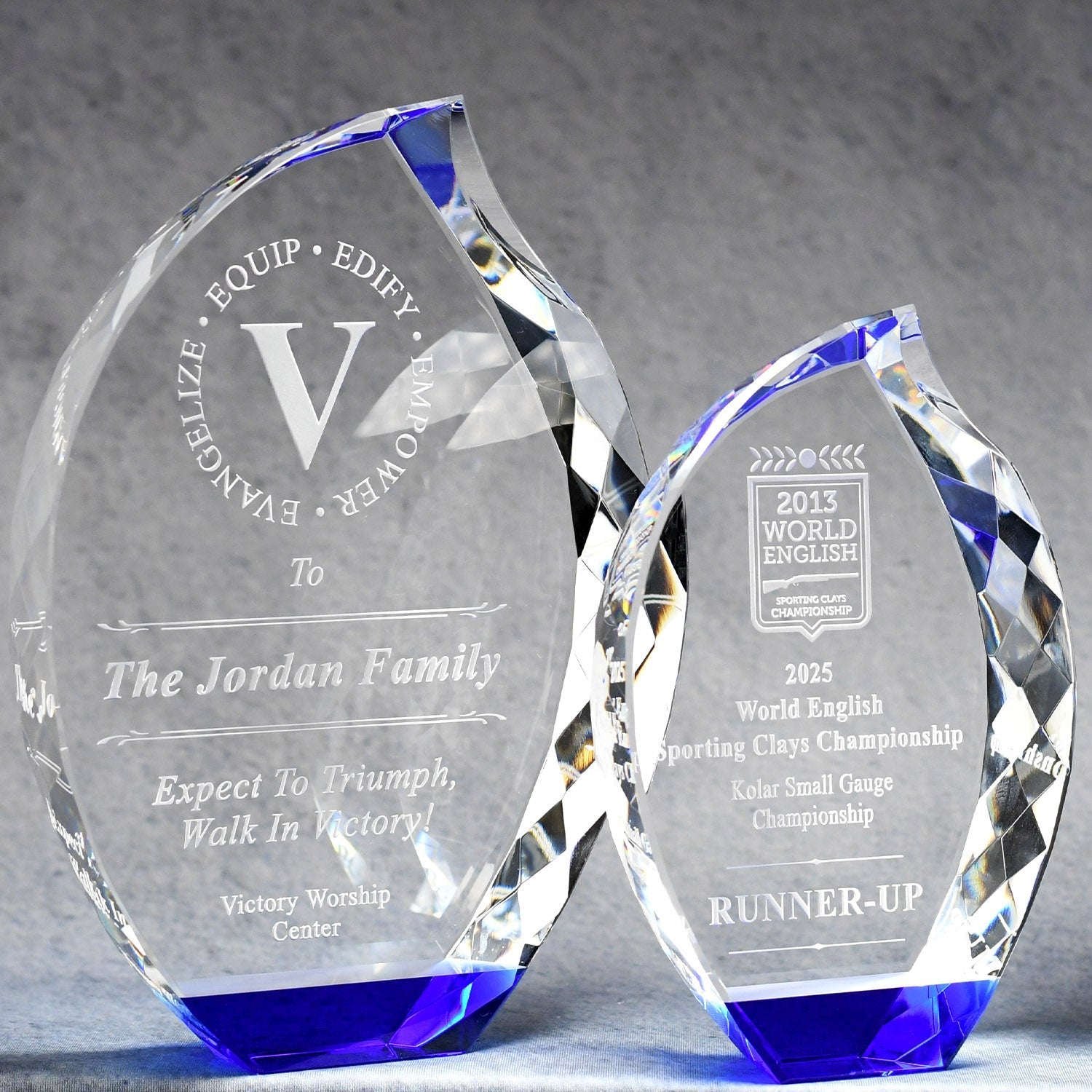 Multi-Faceted Crystal Flame With Blue Base