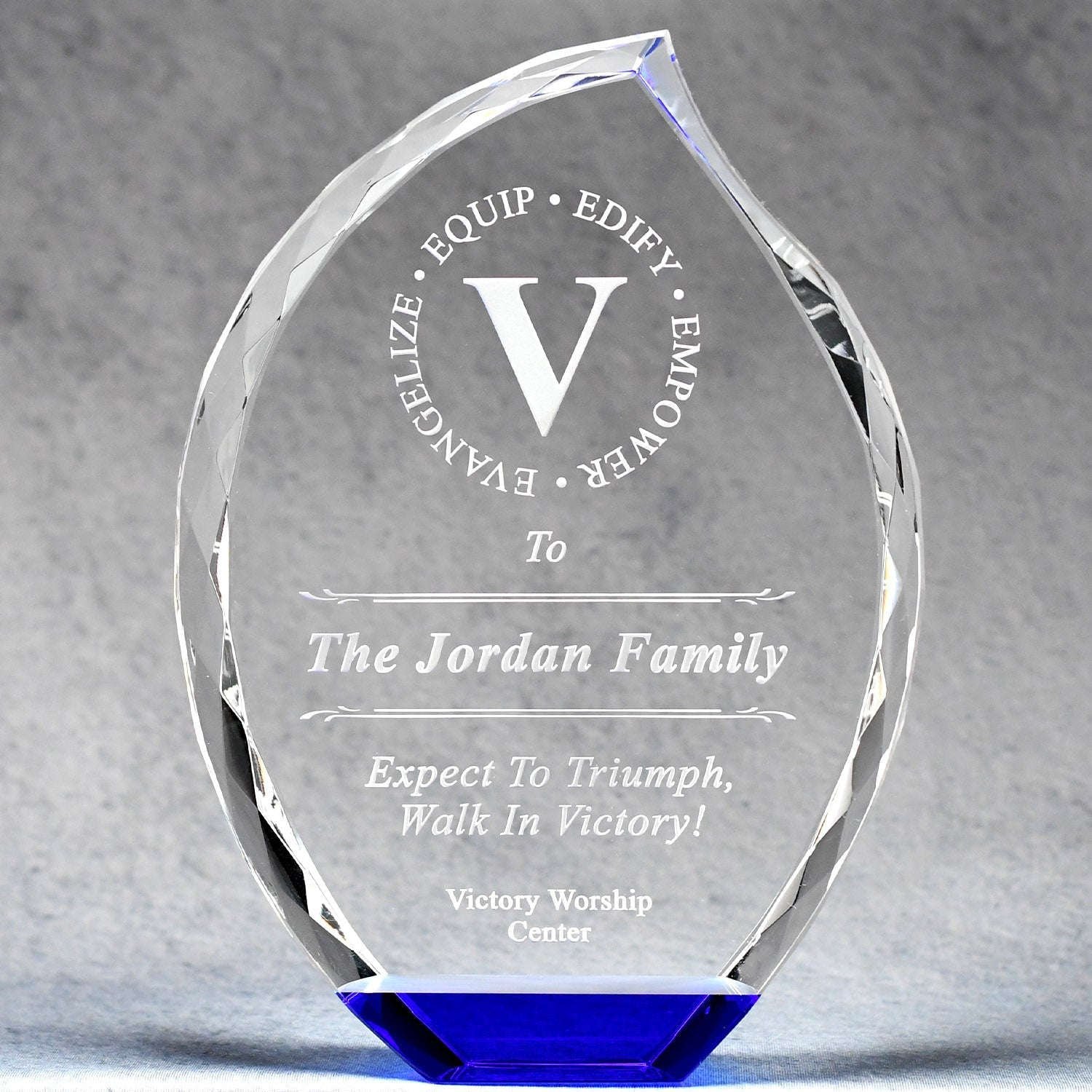 Multi-Faceted Crystal Flame With Blue Base