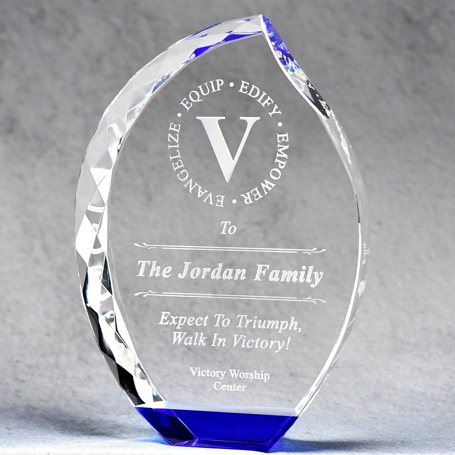 Multi-Faceted Crystal Flame With Blue Base