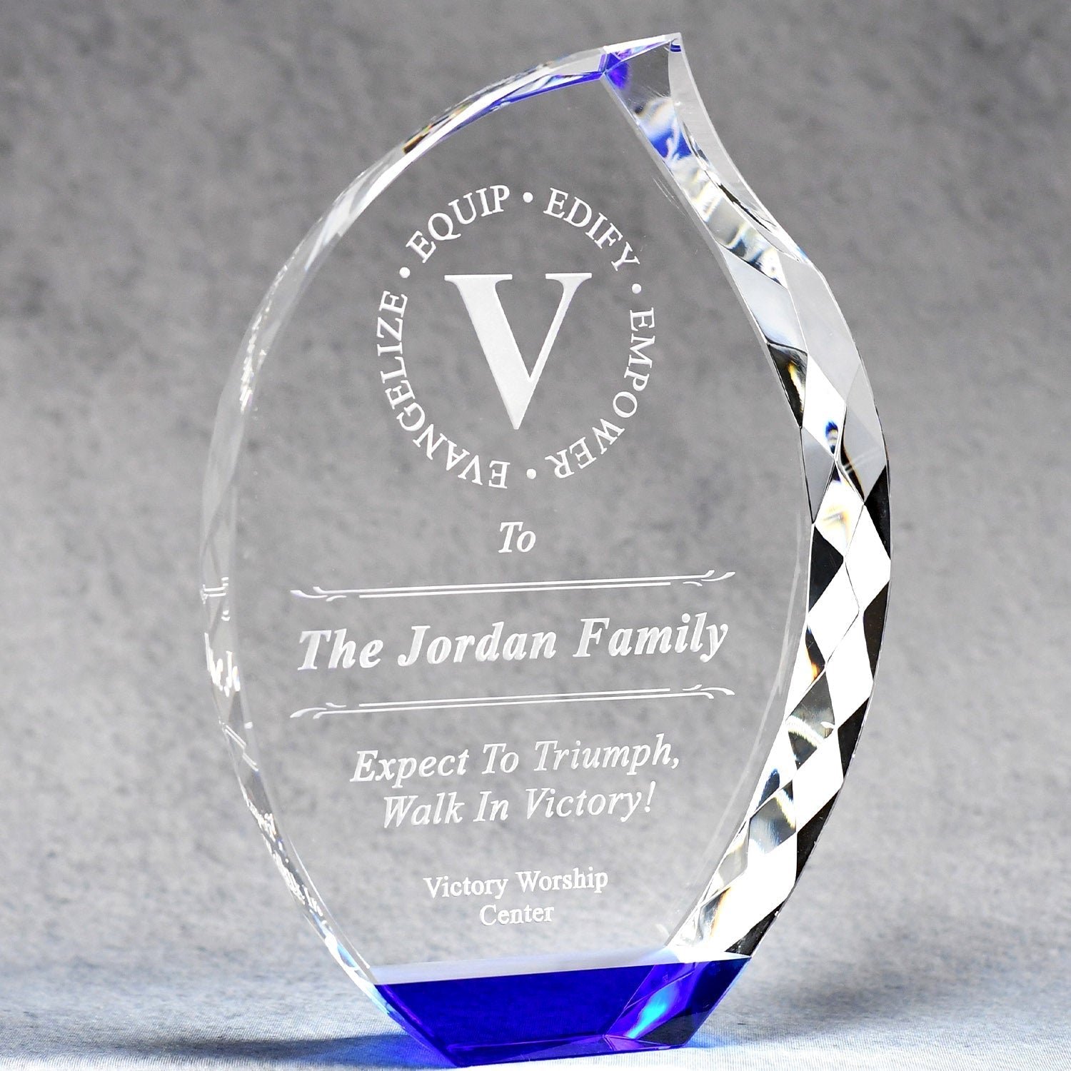 Multi-Faceted Crystal Flame With Blue Base