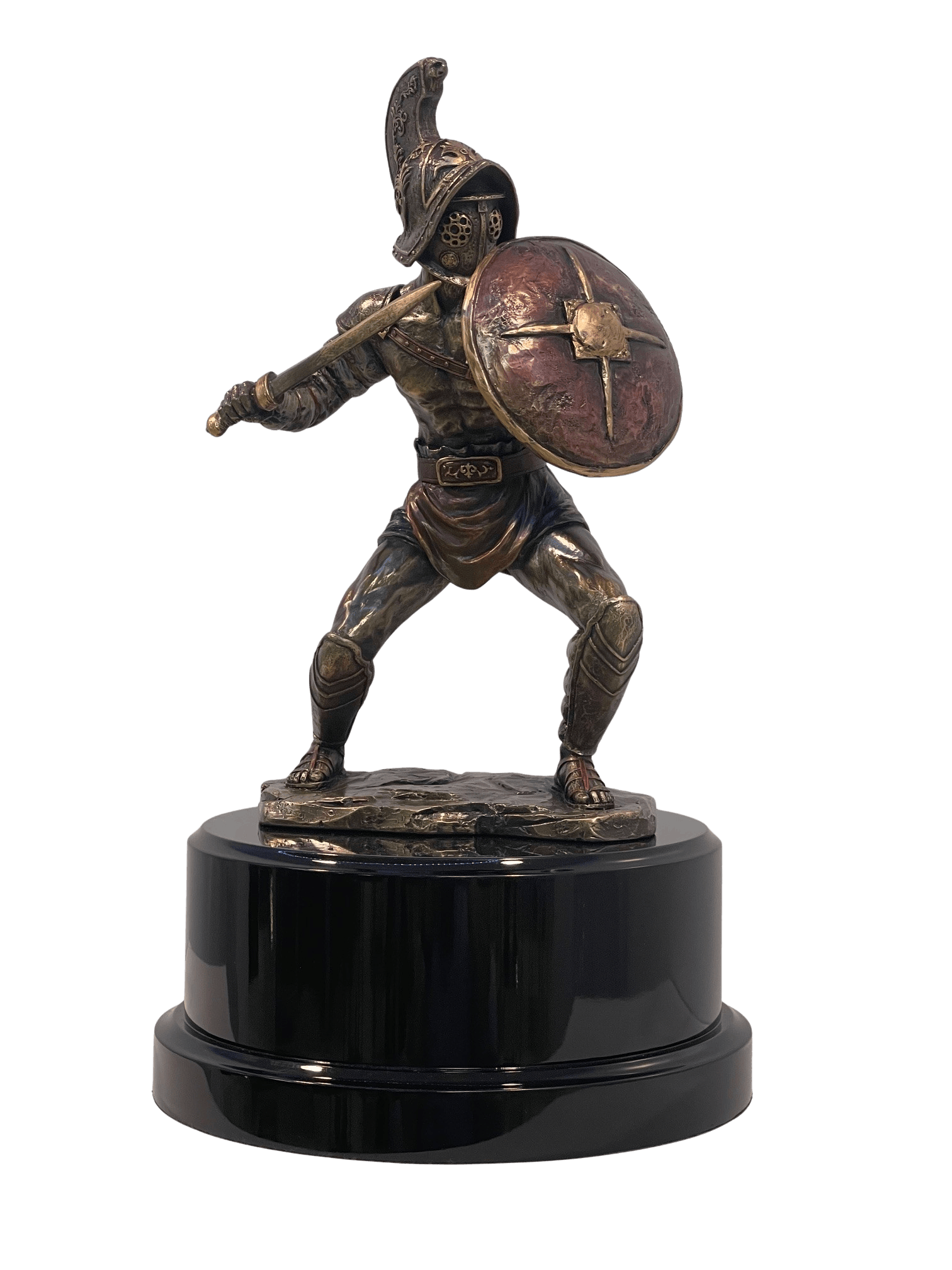 Murmillo Gladiator with Gladius on Base