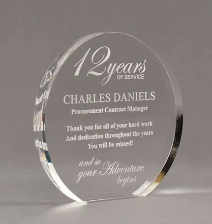 Round Acrylic Award